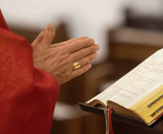 Institute for Homiletics Catholic Church Preaching Parish Diocese Resources Encounter Prayer Hands Priest