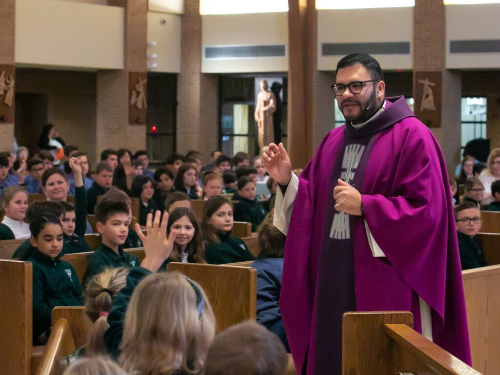 Preacher with kids