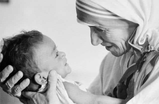 Mother Theresa and baby Mother Theresa and baby